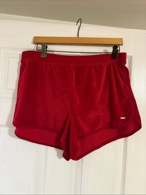 Hollister Red Velour Athletic Shorts
